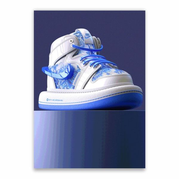 Nike ED7 White and Royal Blue - A1 Poster