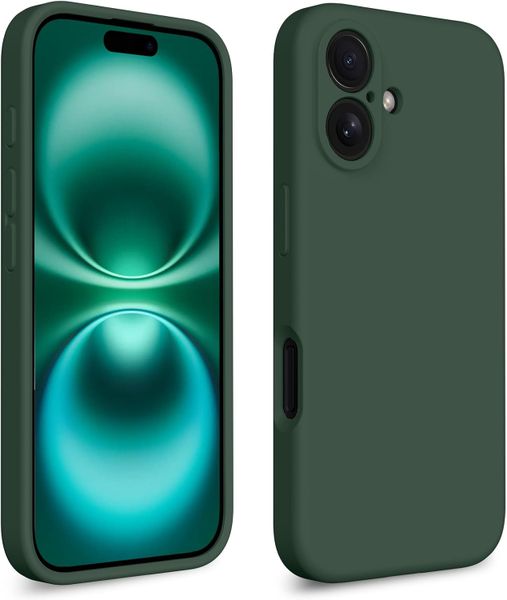 Cover For i Phone 16 Plus - Silicone Protective Cover For IP 16+ - DGreen