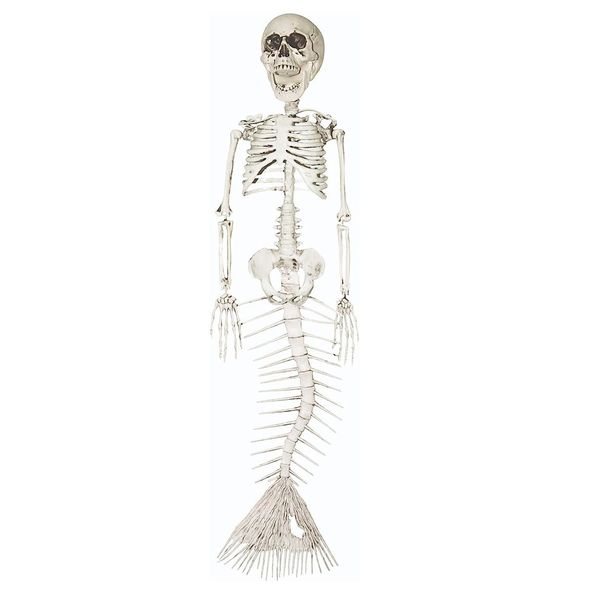 Hanging Halloween Mermaid Skeleton with Bendable Tails (39cm) Set of 2