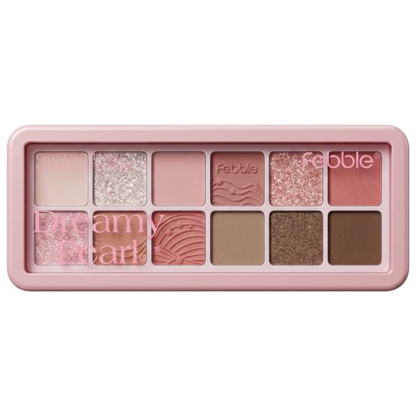 Febble 12 Color Dreamy Pearl Crystal Eye Shadow Palette Glitter Pigmented