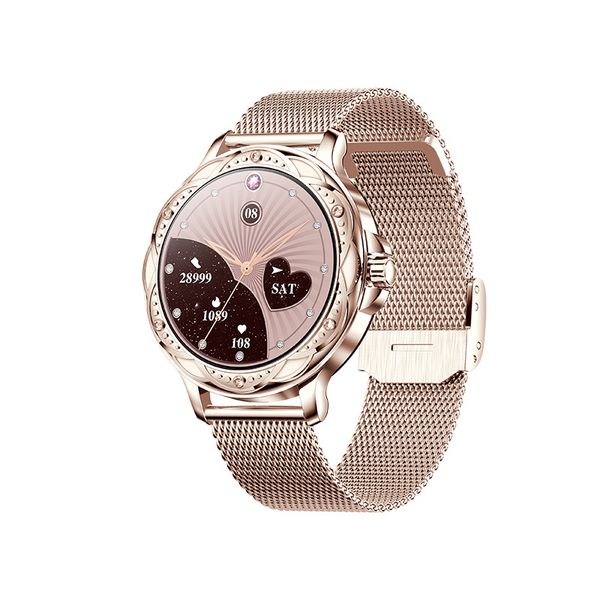 Elegant Smart watch for Women, Gold Diamonds Smart Watches for Women