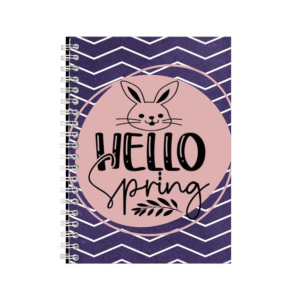 Spring A5 Notebook Spiral Lined Easter Graphic Design Notepad Present 090