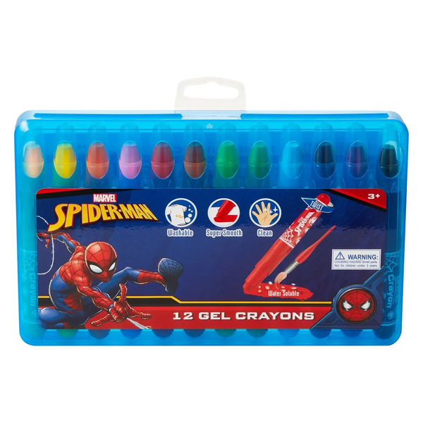 Spiderman- 12 Gel Crayons Twist Action Multipack