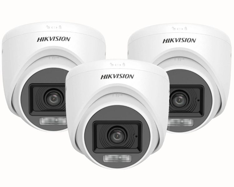 Hikvision Smart Hybrid Light Turret Camera - Set of 3 - SBR Combo Deal