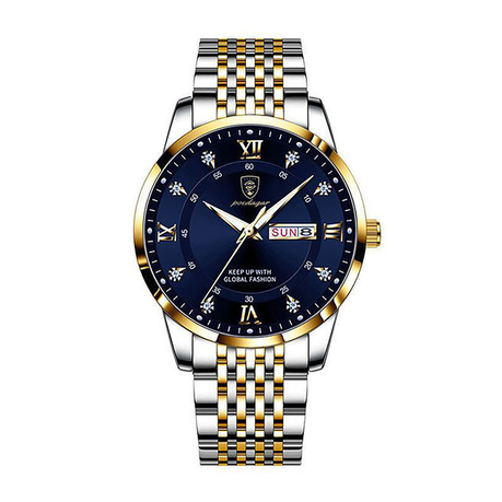 Mens silver best sale gold watch