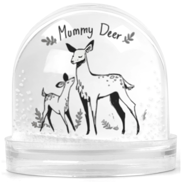 Mommy Deer Gift Snow Globe