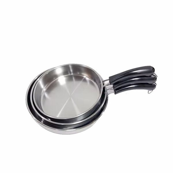 3 Pieces Stainless Steel Frying Pan image