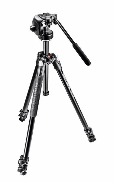 Manfrotto New 290 Xtra Aluminium 3-Section Kit with Fluid Head