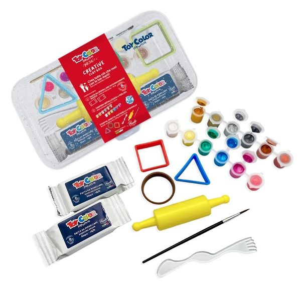 Toy Color - Creative Clay Box - Modelling Dough &amp; Painting Kit with Tools