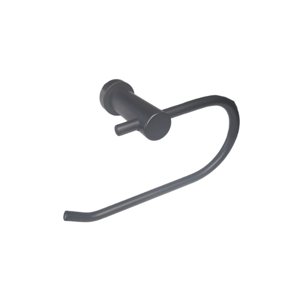High End Matte Black Wall Mount Toilet Paper Holder- Screw Kit Included