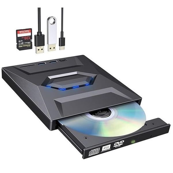 5 in 1 USB 3.0 + Type-C External CD/DVD Drive for Laptop PB