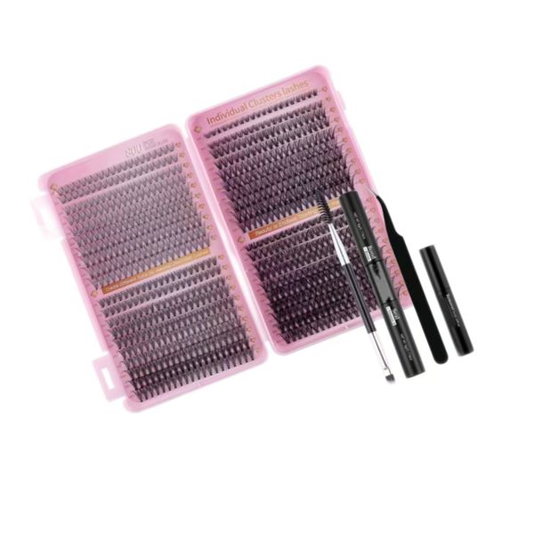 Natural Waterproof False Eyelashes Set 8-18mm Contains 800 Eyelash Clusters