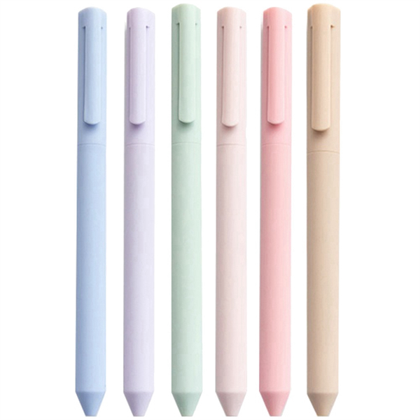 6 Pack Colored Gel Pen Pastel Ink Colors Quick Dry Ink Pen 0.5mm