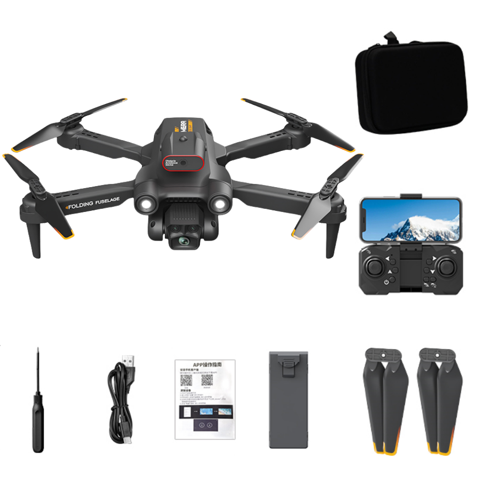 360 Obstacle Avoidance Drone - HD Camera, Optical Flow Hover, Foldable