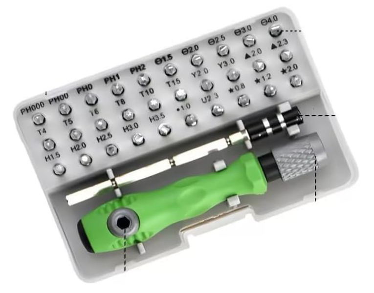 32-in-1 Small Precision Screwdriver Set for Folding Knives, Professional