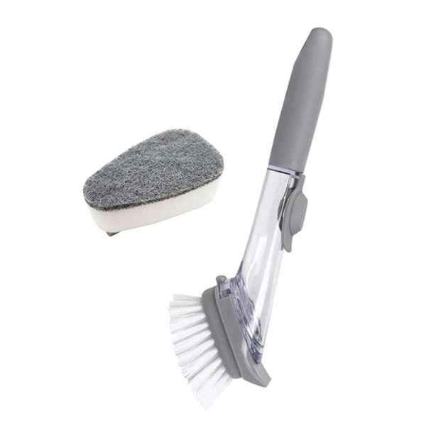 Long Handle Hydraulic Pot Washing Brush, Automatic Liquid Filling Brush