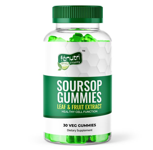 Fenutri - Soursop Gummies, Graviola Leaf &amp; Fruit Vegan Gummies - 30s