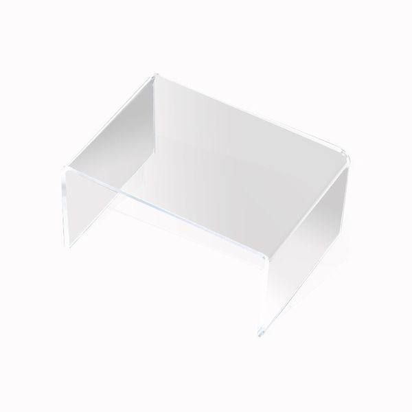 ElecTrek-Acrylic Monitor Stand 1 Sets Clear Rectangular Stands Decor Shelf