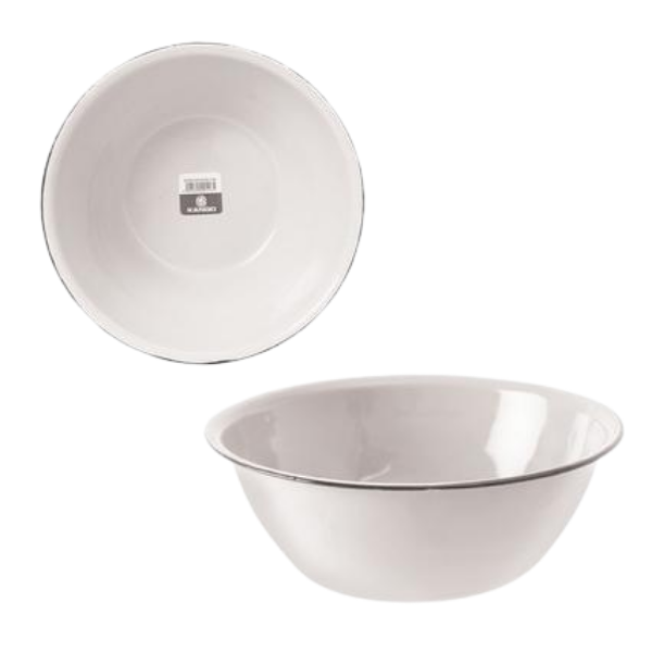 SD Homeware - White Enamel Bowl Set - Set of 2