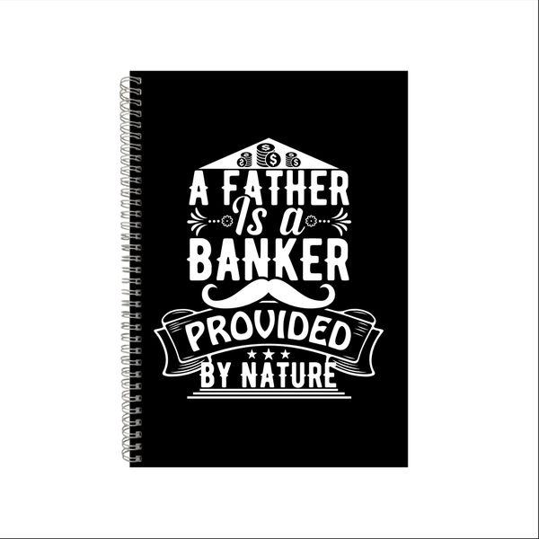 Father Banker Wire Bound Notebook Gift Idea Writing Books A4 Notepad