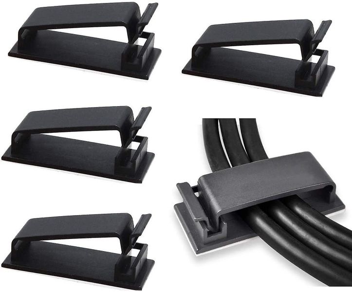 Black Cable Organizer Clip For Wires