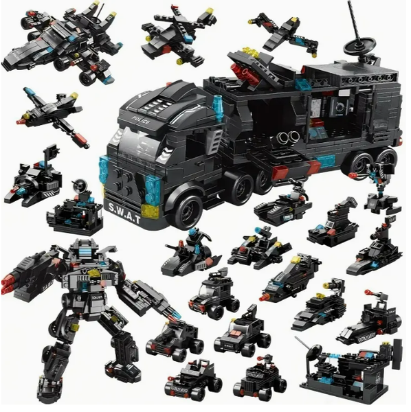 SWAT Series Building Blocks: Educational Toys 585 pieces