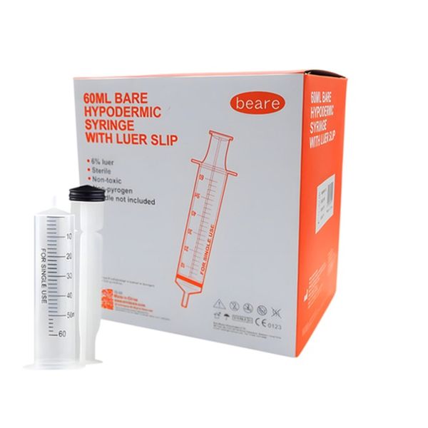 Beare - Syringe 60ml Luer Slip 25's