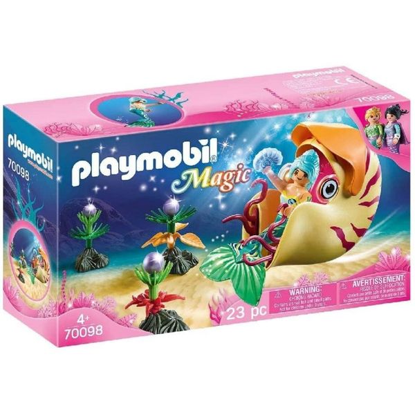Playmobil Magic Mermaid with Sea Snail Gondola 70098 - 4+ Years