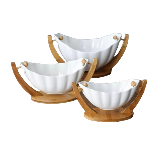 3 Pieces Fruit Tray Ceramic Large-Capacity Fruit Bowls