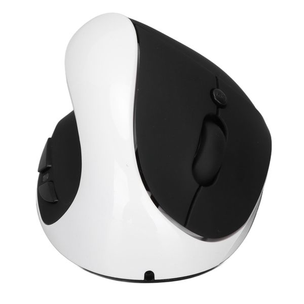 Left hand vertical mouse 2.4G wireless ergonomic compatible with PC black white