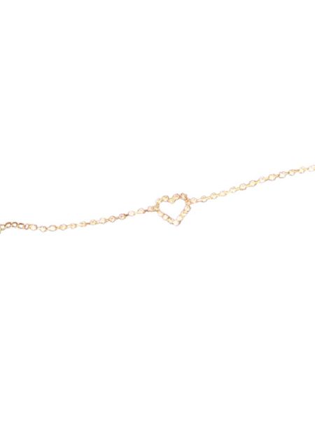 Boho Rhinestone Tennis Chain Love Heart Anklet