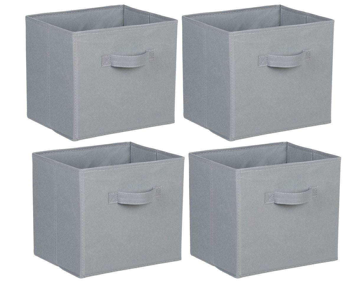 LMA Branded 4 Piece Collapsible Fabric Storage Cube Set | Shop Today ...