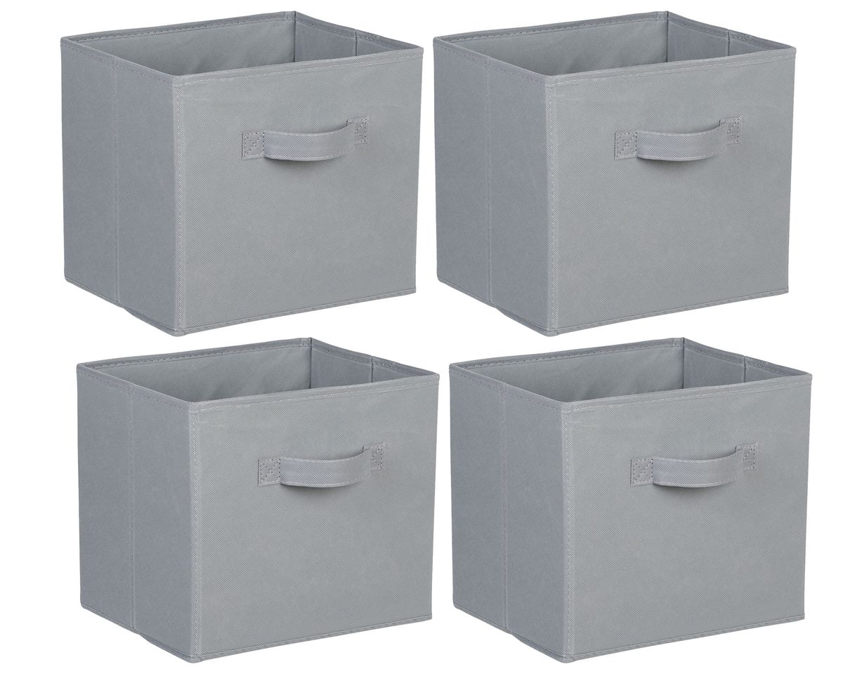 LMA Branded 4 Piece Collapsible Fabric Storage Cube Set Shop Today
