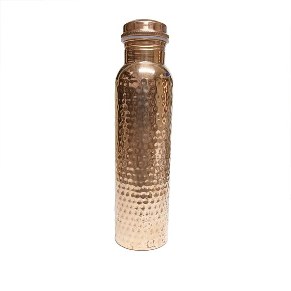 Copper Water Bottle - Hammered design - 900ml