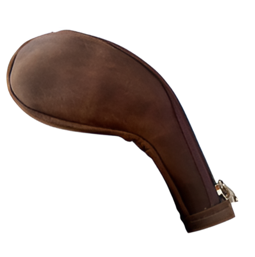 Genuine Leather Gold Club Headcovers (With a Zip)