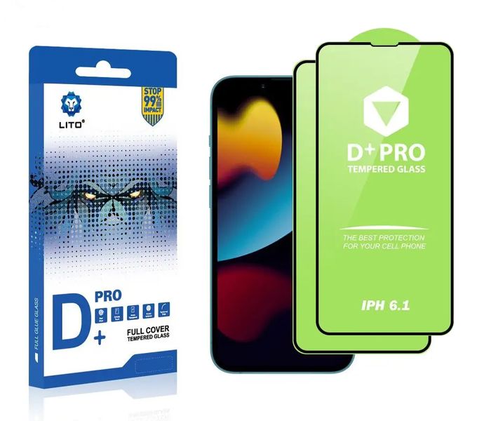LITO 2Pack iPhone 13 Series Mini/Pro/ProMax Tempered Glass Full Protector