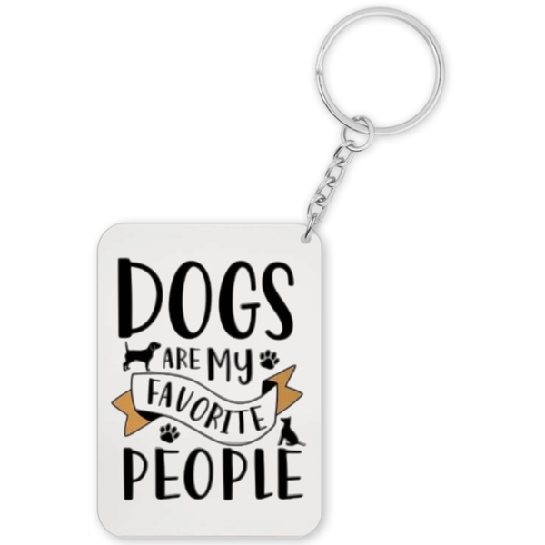 Dogs Are My Favorite People Gift Keyring