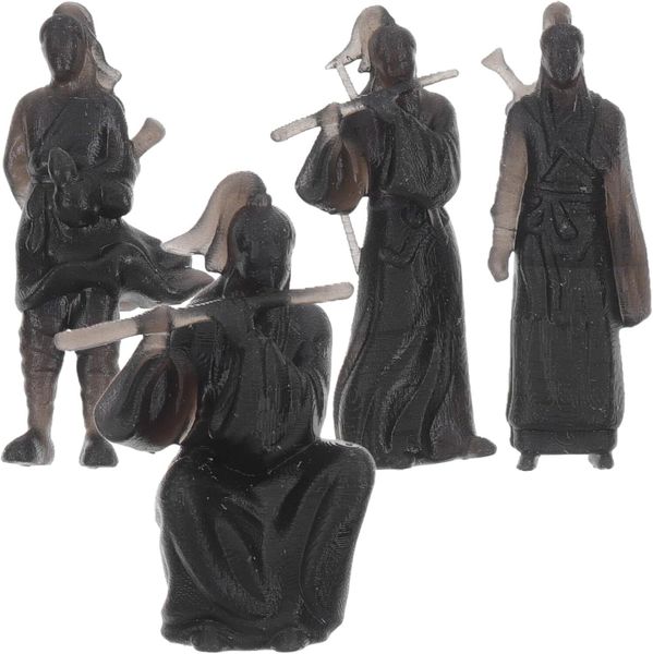 Ancient Chinese Warrior Figurines Resin Desktop &amp; Micro Landscape Decor