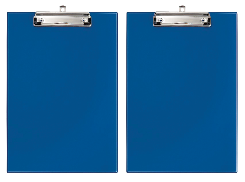 Treeline A4 Clipboard PVC Single Side - Blue - Pack of 2