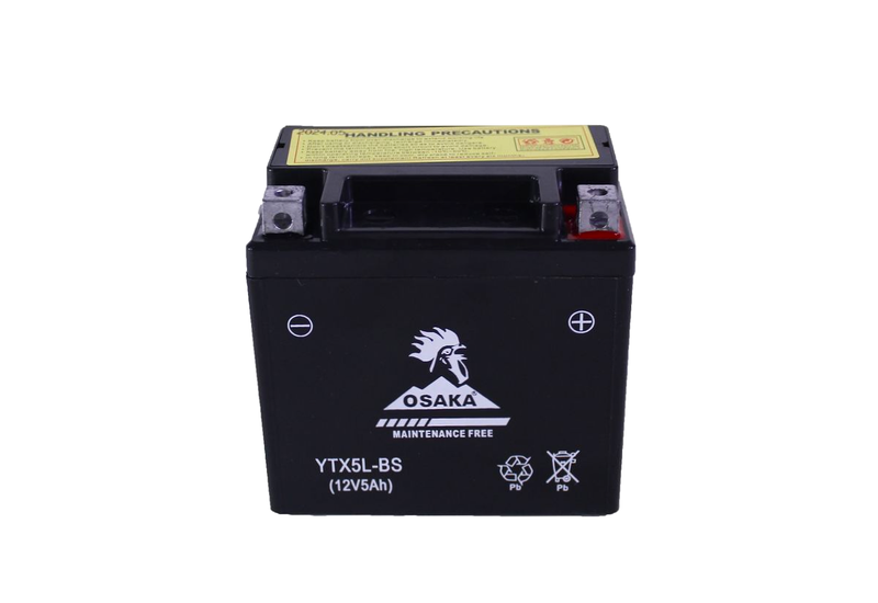 High Performance 12V 5Ah Motorcycle Battery - Osaka YTX5L-BS Model