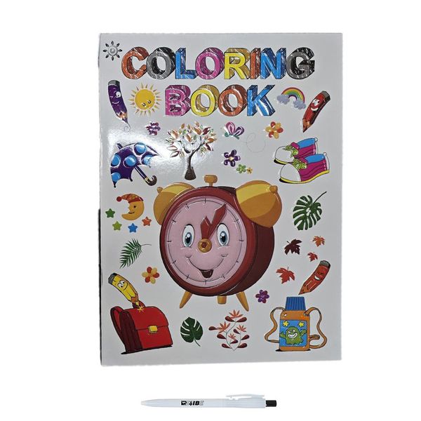 4 Pieces Assorted Creative Fun Themed Coloring Books With ReVibe Pen