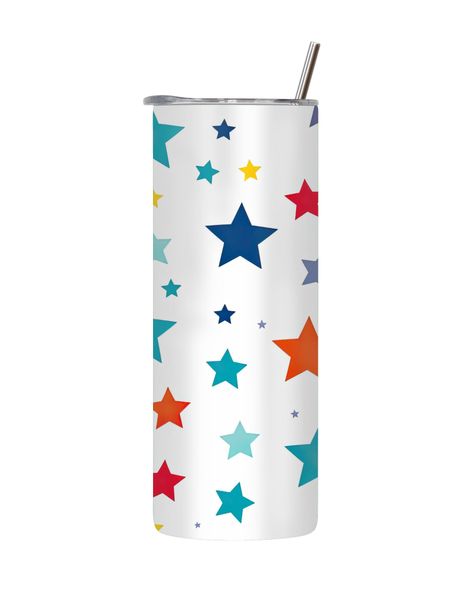 Star 20 Oz Tumbler with Lid and Straw Trendy Back To School Graphic Gift252