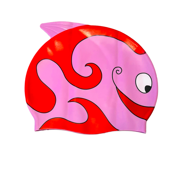 Pink Cartoon Swimming Cap