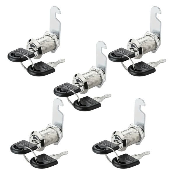 Tool DIY Zinc Alloy Durable Cabinet Drawer Locks And Keys 5 Pieces - 4.7cm