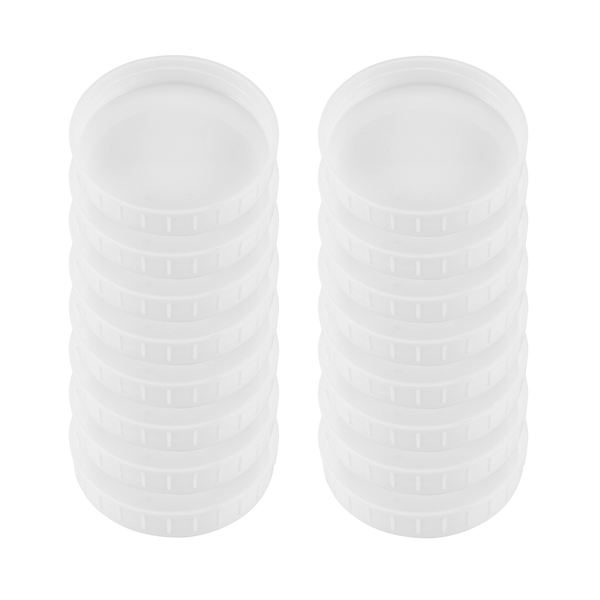 16 Pack Wide Mouth Jar Lids Plastic Storage Caps For Jars