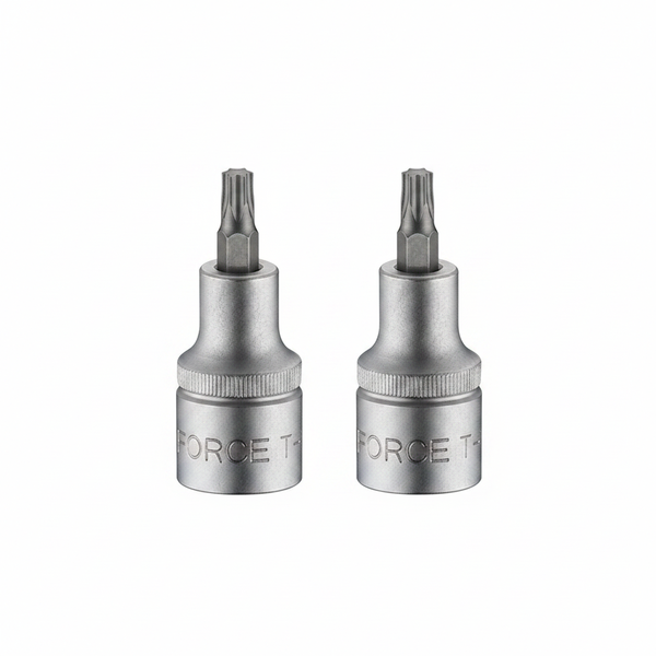 Force T55 Torx Socket Bit 1/2 Inch Drive 140 mm for Ratchets &amp; - 2 Pack