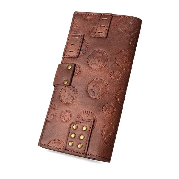 Steampunk Women's Long Wallet Industrial Retro Style Hand Wallet