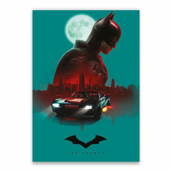 The Batman And Batmobile Poster - A1