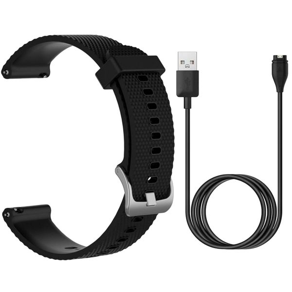 FocusFit Quick Release Silicone Strap&amp;Charger Garmin Vivoactive 3 Venu 20mm