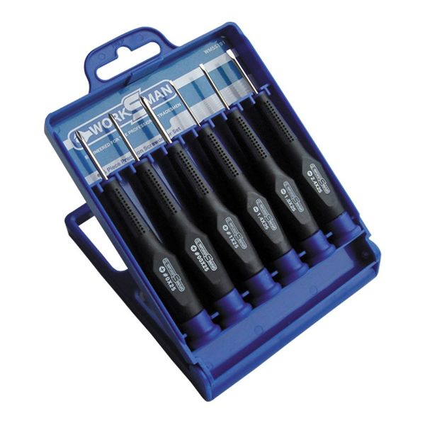 Bulk Pack x 4 Worksman Screwdriver Set Professional 6 Piece